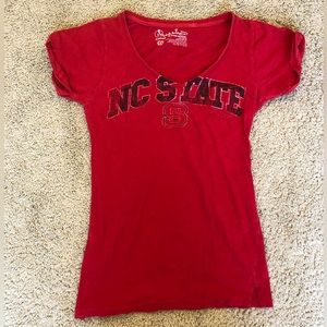 NC State Distressed Fitted Tee Women’s Medium